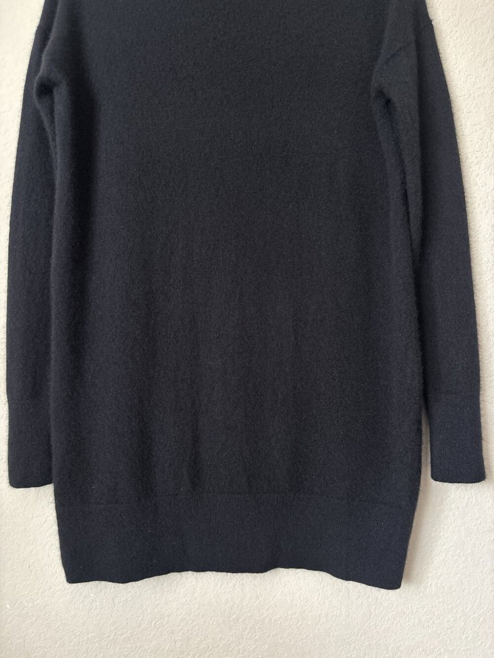 Everlane Cashmere Essential Black Turtleneck Mini Sweater Dress - Picture 5 of 10
